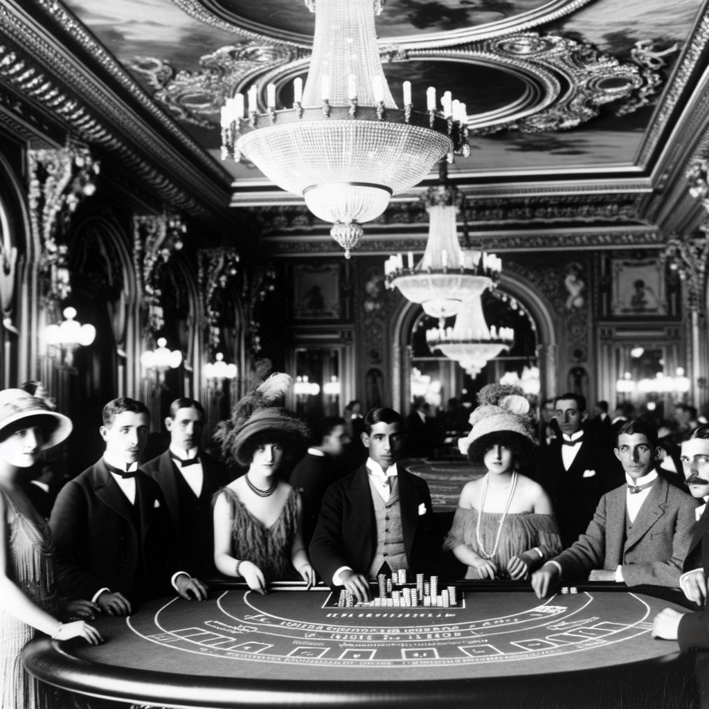 1920's Casino Blackjack in Monte Carlo, Monaco