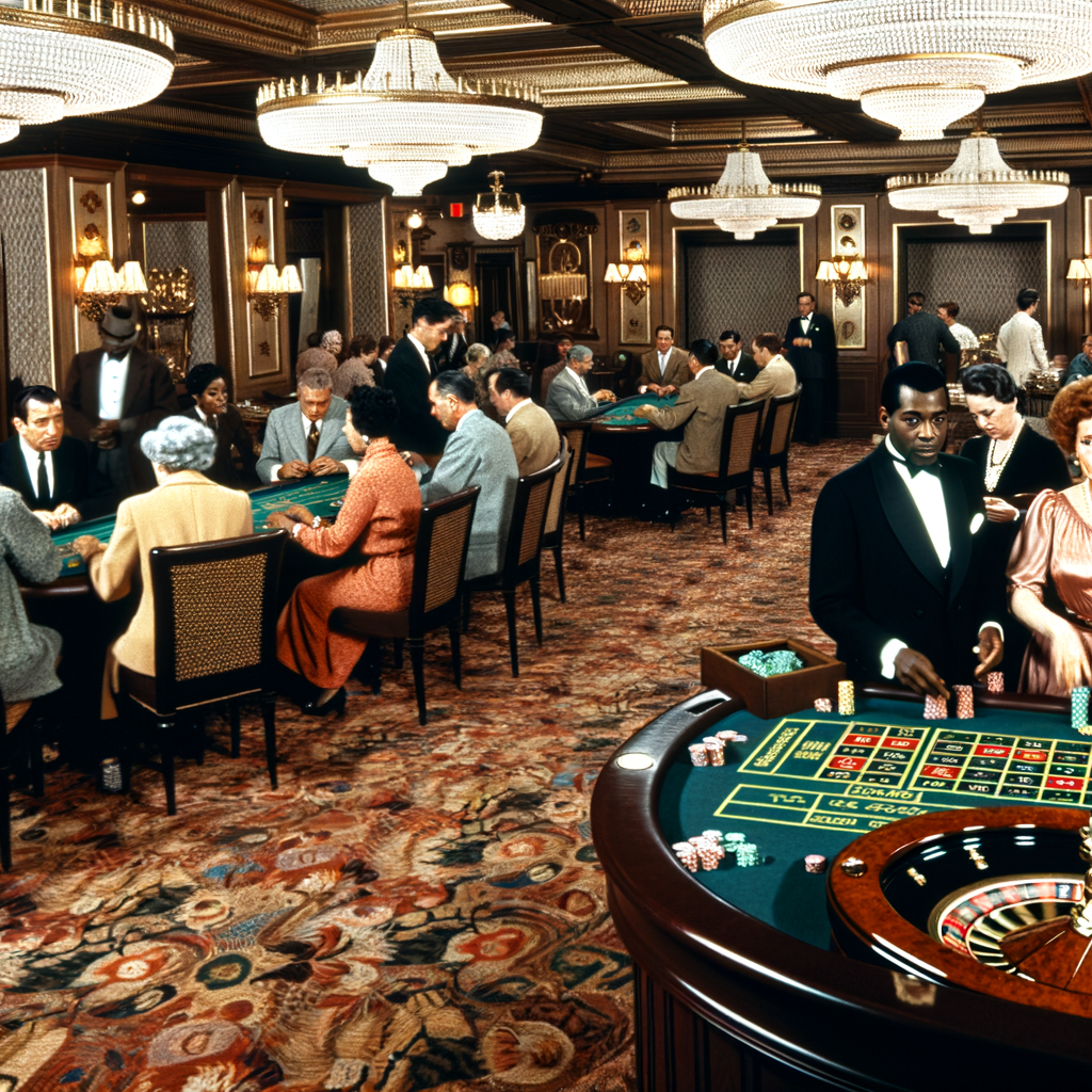 1950s Casino Scene in Atlantic City, New Jersey